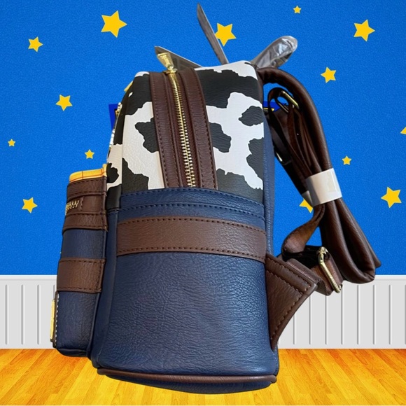 Disney Loungefly Toy Story Sheriff Woody Faux Leather Mini Backpack New main image 4